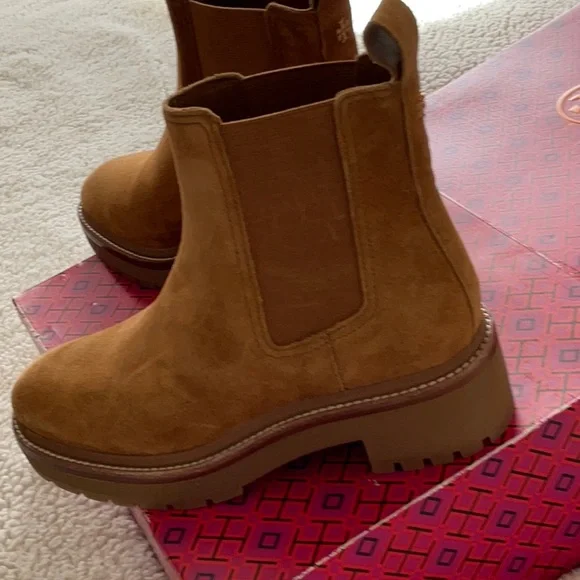 TORY BURC CHELSEA 50mm ANKLE BOOTS color brown size 5.5and 6 - Picture 6 of 10